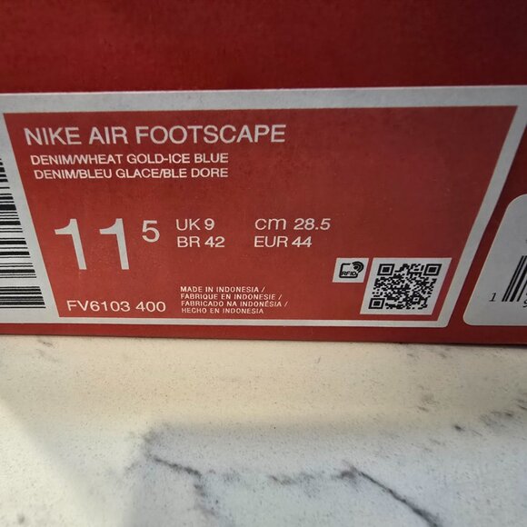 Nike Air Footscape Woven Washed Denim Ice Blue BRAND NEW Size 10 MENS 11.5 W NEW - Picture 9 of 16